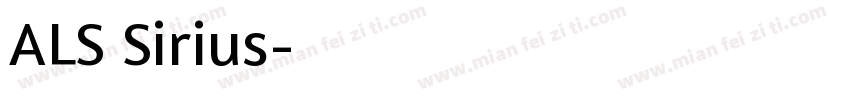 ALS Sirius字体转换